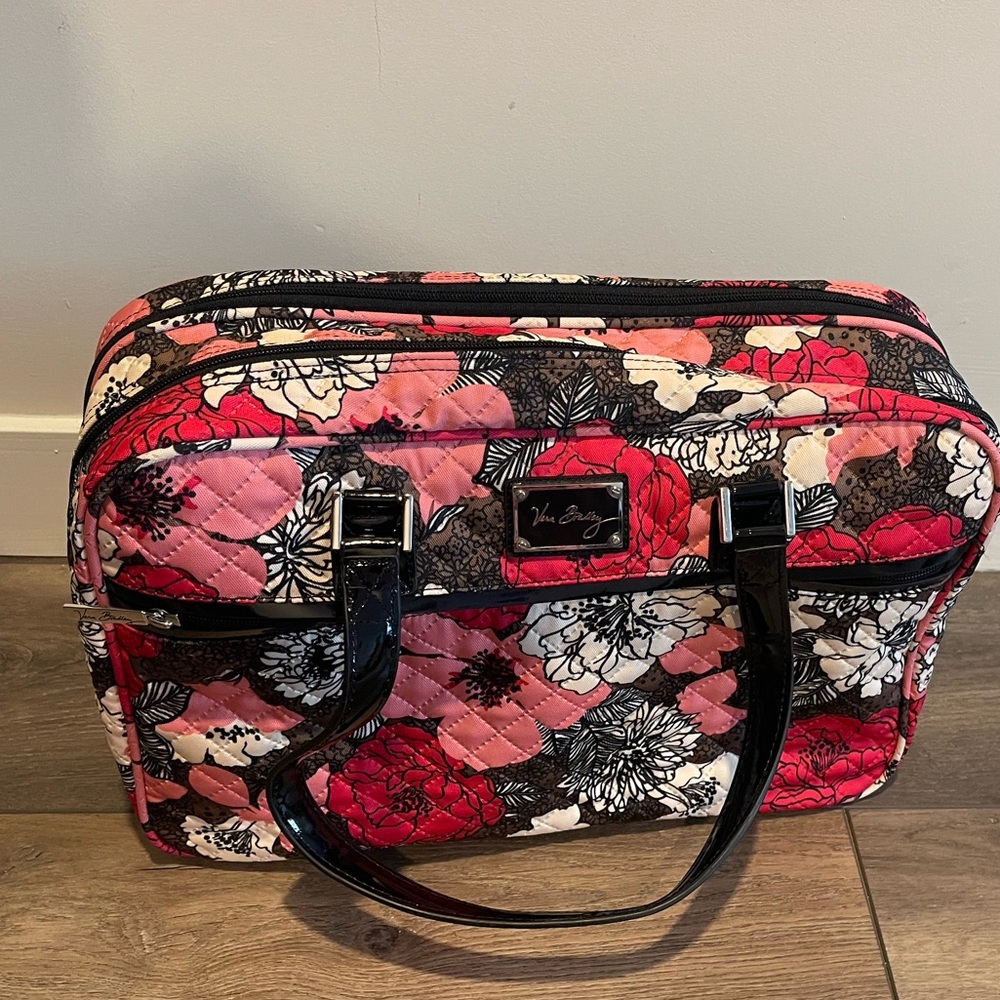 Vera Bradley mocha rouge laptop bag, part of luggage set